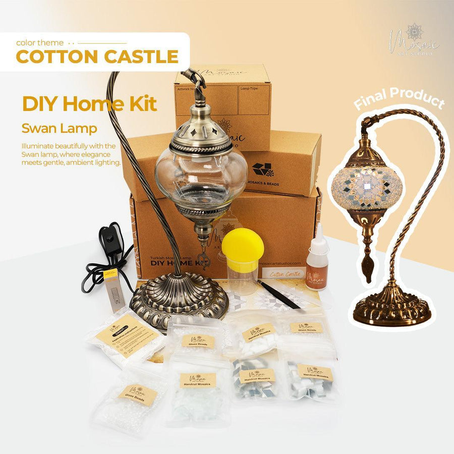 COTTON CASTLE Color Theme Turkish Mosaic Lamp DIY Home Kit - Mosaic Art Studio UK