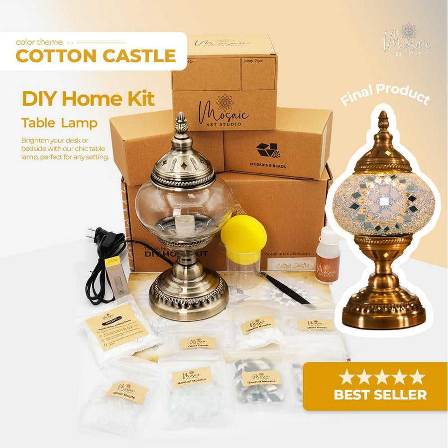 COTTON CASTLE Color Theme Turkish Mosaic Lamp DIY Home Kit - Mosaic Art Studio UK