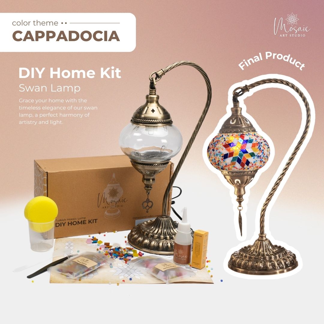 DIY Turkish Mosaic Lamp Kit – Cappadocia Inspired Colors