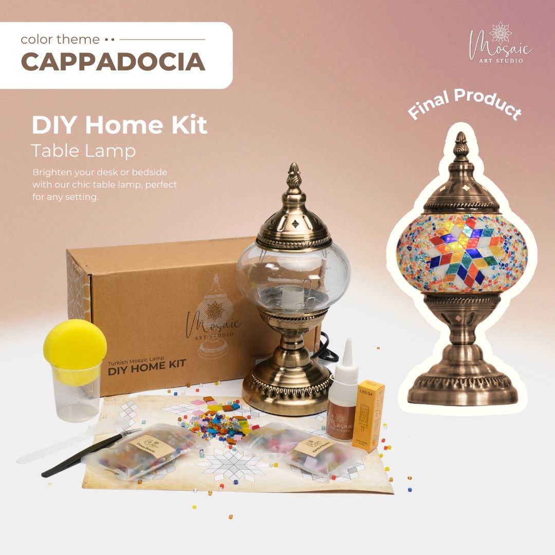 DIY Turkish Mosaic Lamp Kit – Cappadocia Inspired Colors