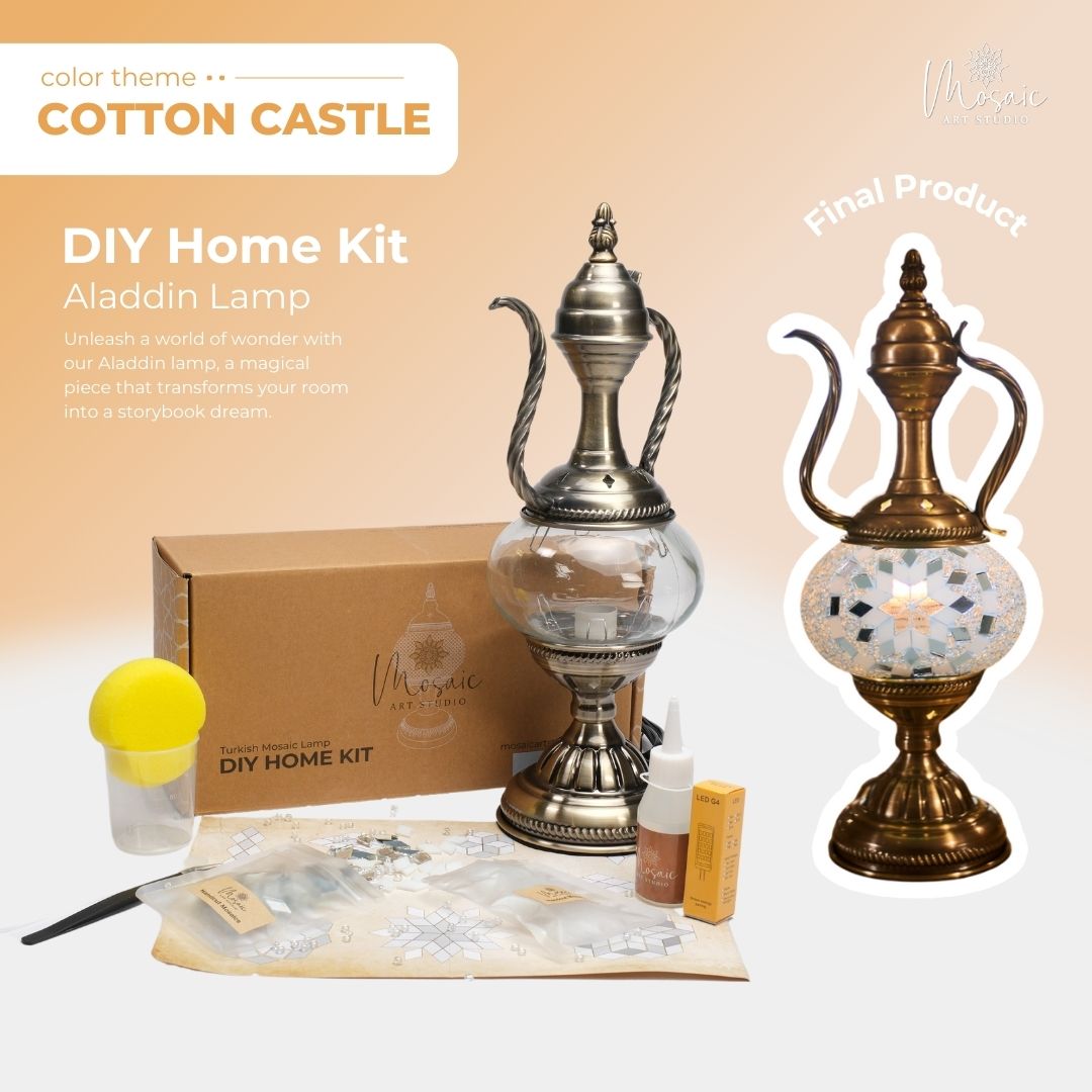 DIY Turkish Mosaic Lamp Kit – Cotton Castle Color Design