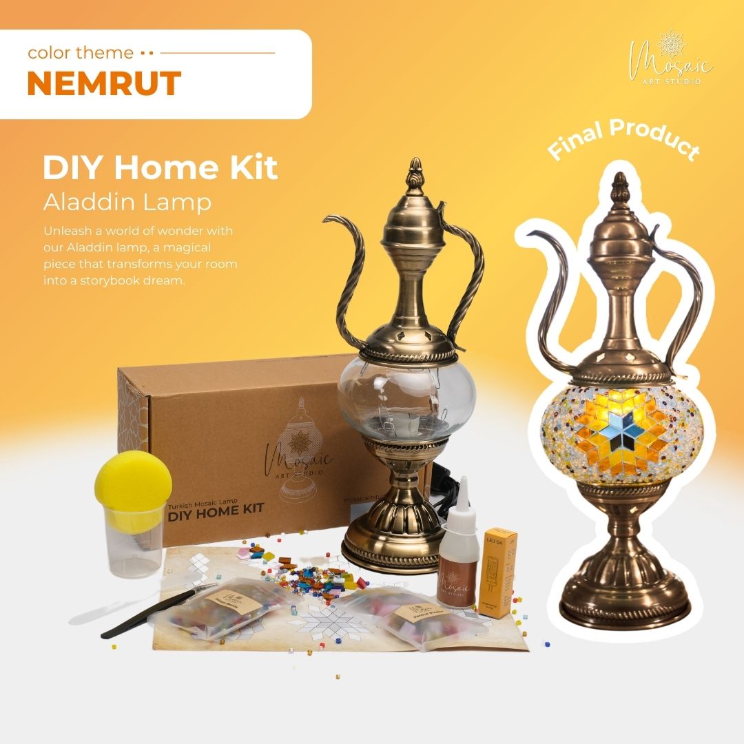 Turkish Mosaic Lamp DIY Kit – Nemrut Color Theme