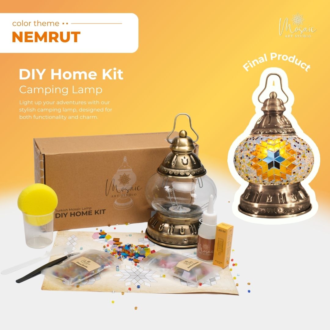 Turkish Mosaic Lamp DIY Kit – Nemrut Color Theme