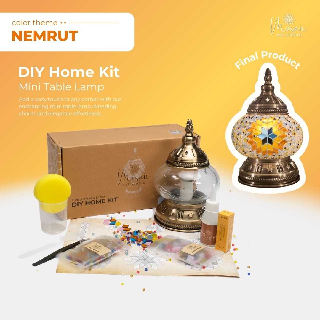 Turkish Mosaic Lamp DIY Kit – Nemrut Color Theme