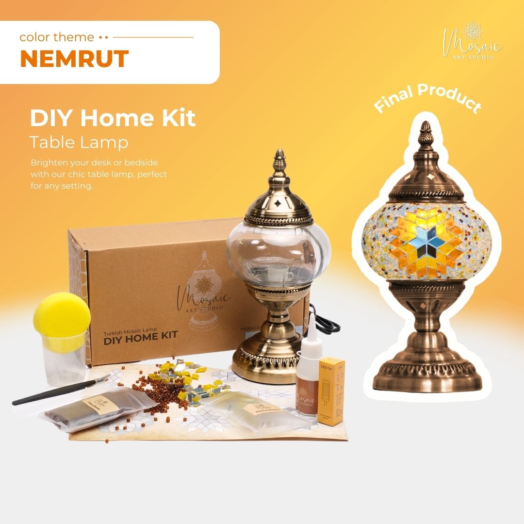 Turkish Mosaic Lamp DIY Kit – Nemrut Color Theme