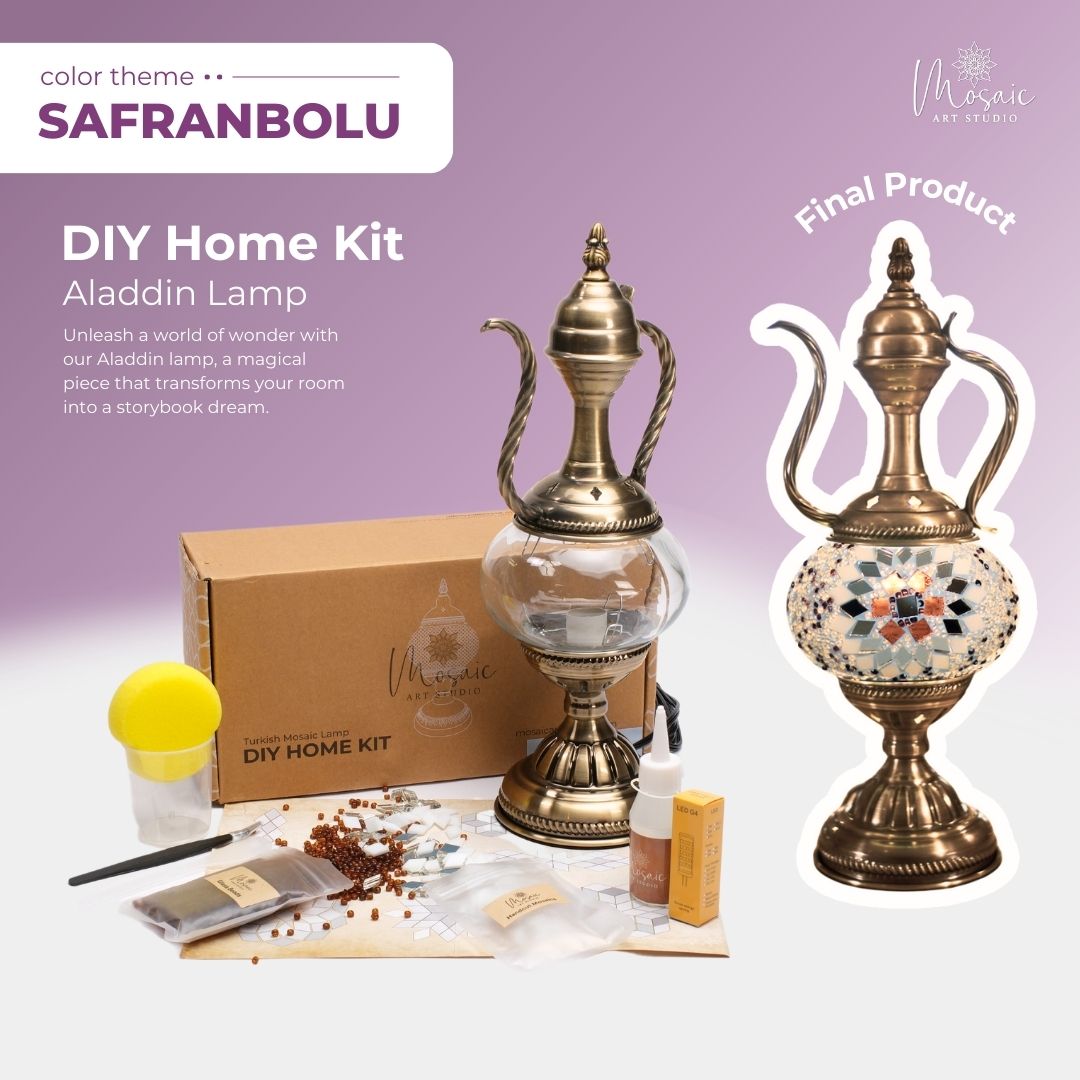 Turkish Mosaic Lamp DIY Kit – Safranbolu Color Palette