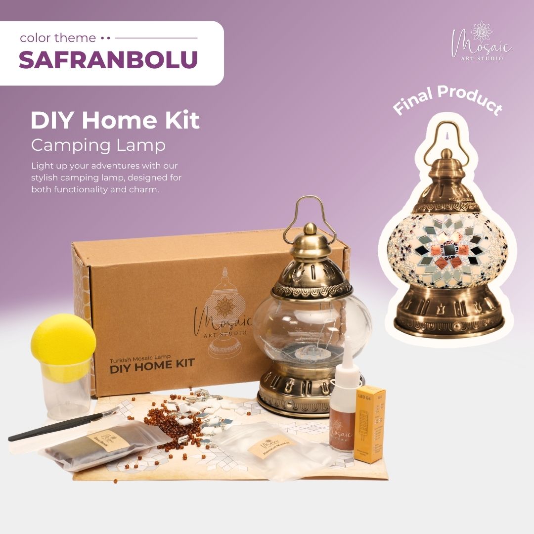 Turkish Mosaic Lamp DIY Kit – Safranbolu Color Palette