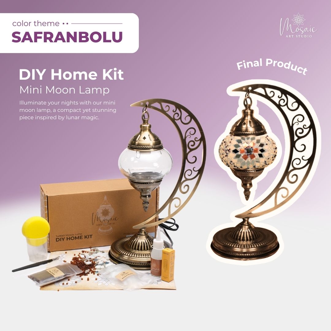 Turkish Mosaic Lamp DIY Kit – Safranbolu Color Palette