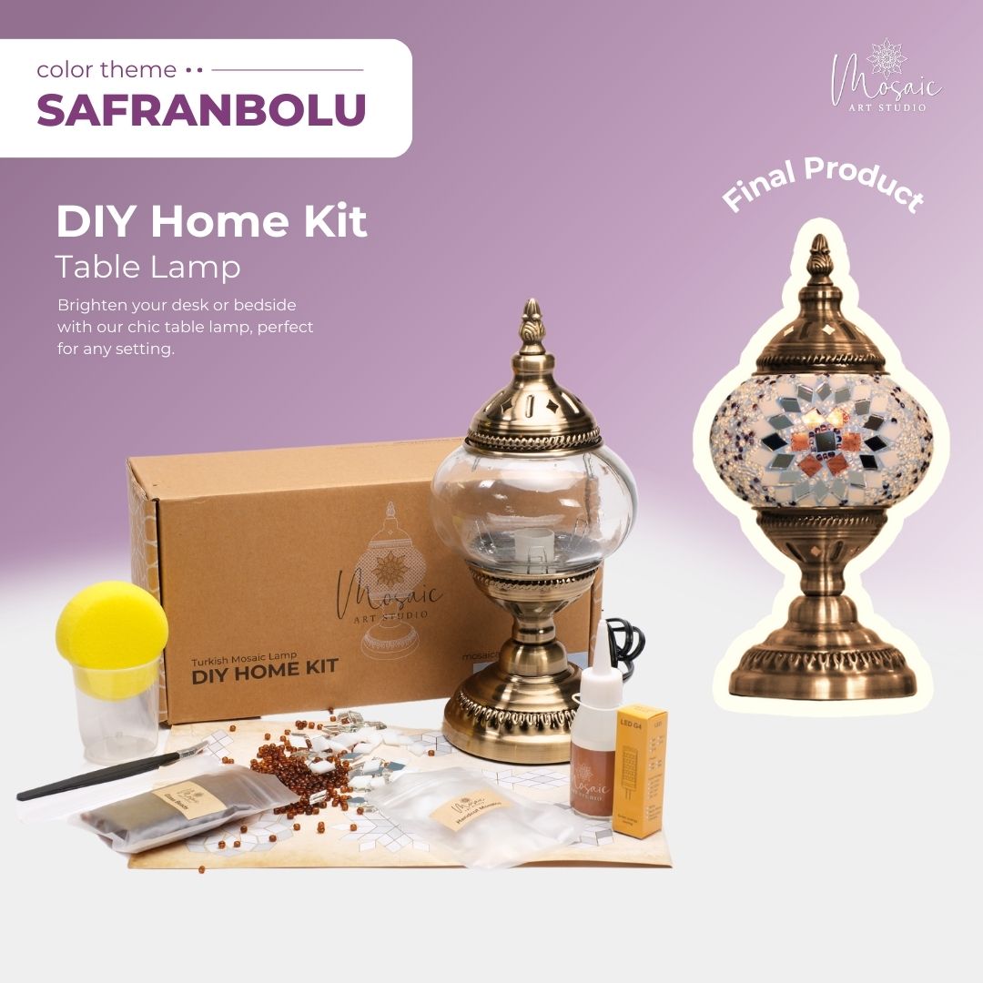 Turkish Mosaic Lamp DIY Kit – Safranbolu Color Palette